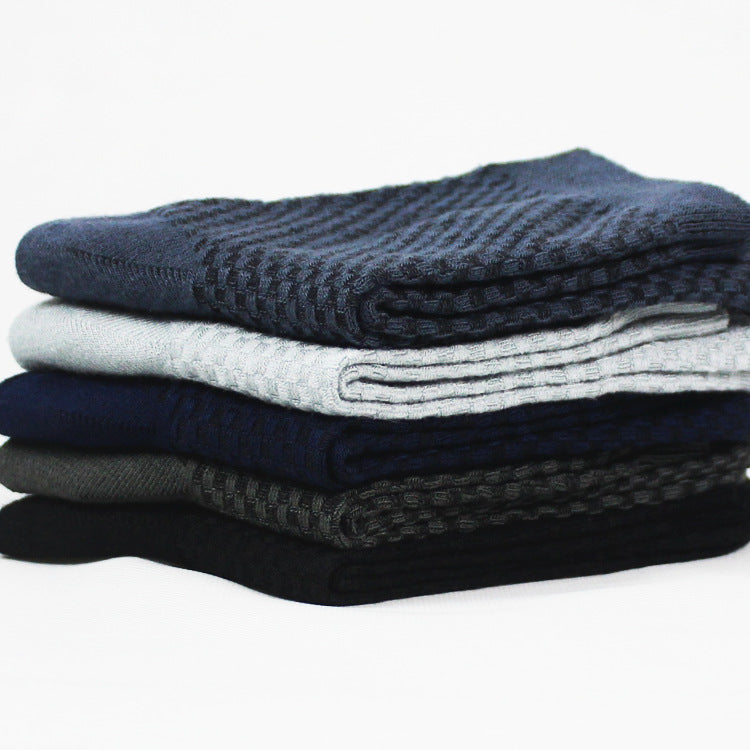 Men's Bamboo Fiber Business Socks – Breathable, Moisture-Wicking (5-Pack)