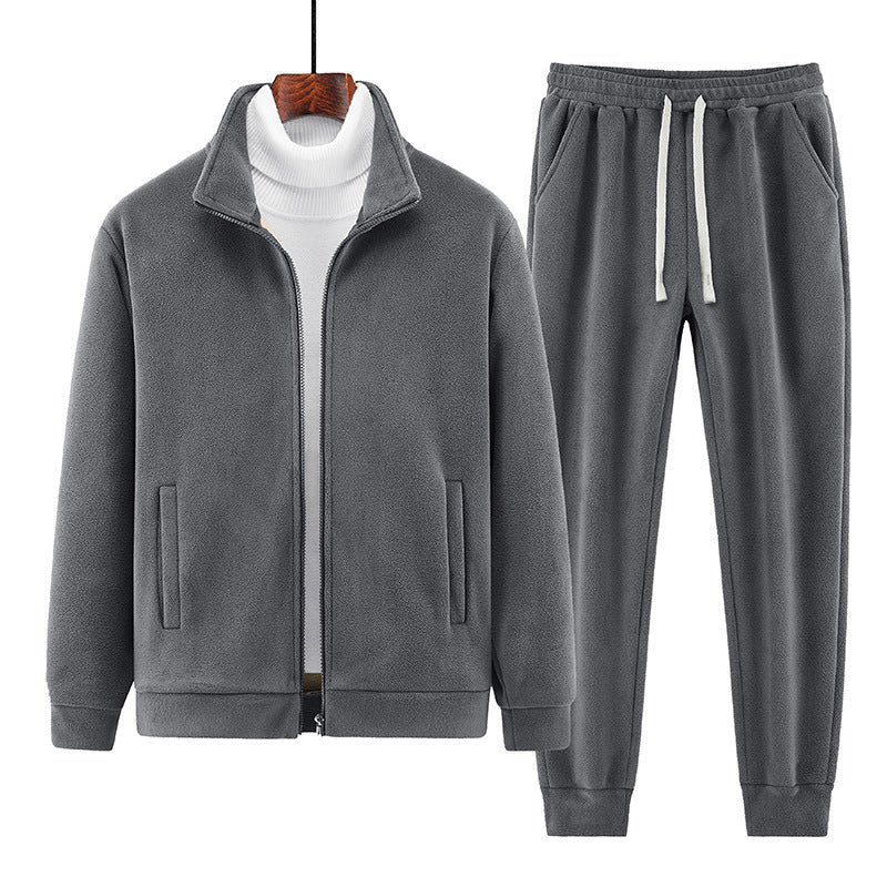 Men's Sports Leisure Warm Cardigan Suit