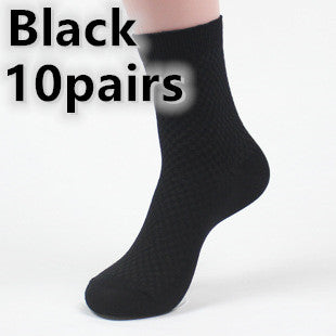 Men's Bamboo Fiber Business Socks – Breathable, Moisture-Wicking (5-Pack)
