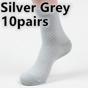 Men's Bamboo Fiber Business Socks – Breathable, Moisture-Wicking (5-Pack)