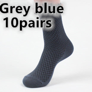 Men's Bamboo Fiber Business Socks – Breathable, Moisture-Wicking (5-Pack)
