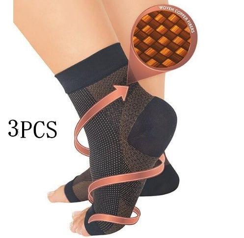 Anti-Fatigue Compression Foot Sleeves for Men & Women – Ankle Support Socks