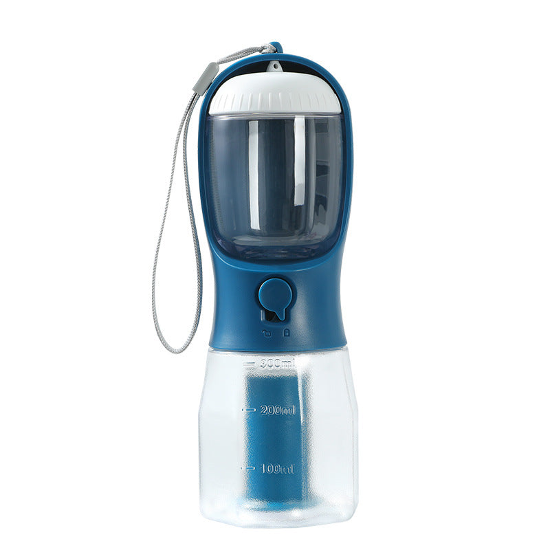 3-in-1 Portable Dog Water Bottle with Food & Waste Bag Compartment