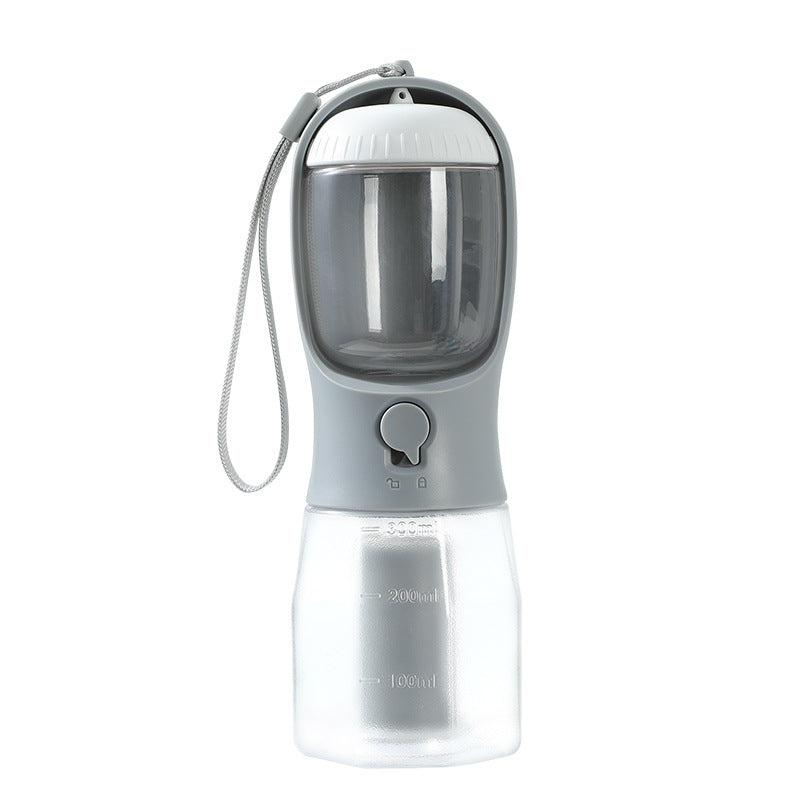 3-in-1 Portable Dog Water Bottle with Food & Waste Bag Compartment