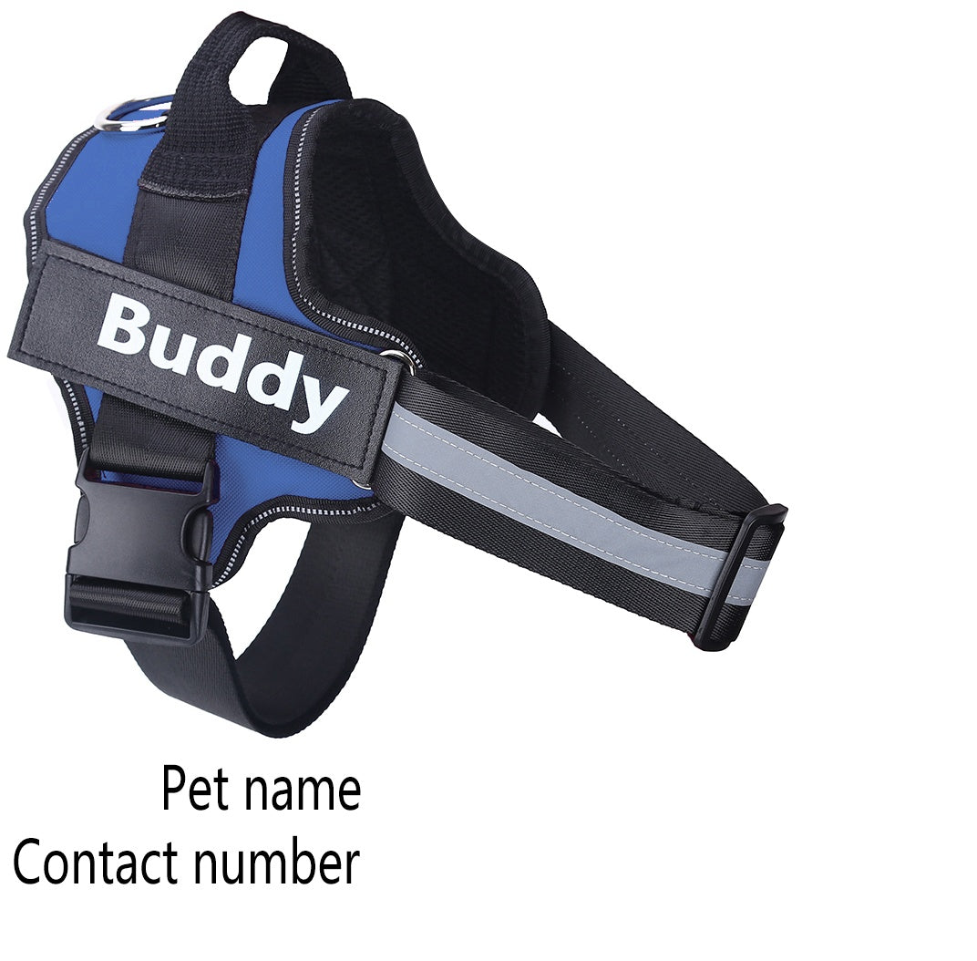 Personalized No-Pull Dog Harness – Reflective Breathable Adjustable Vest for Small & Large Dogs