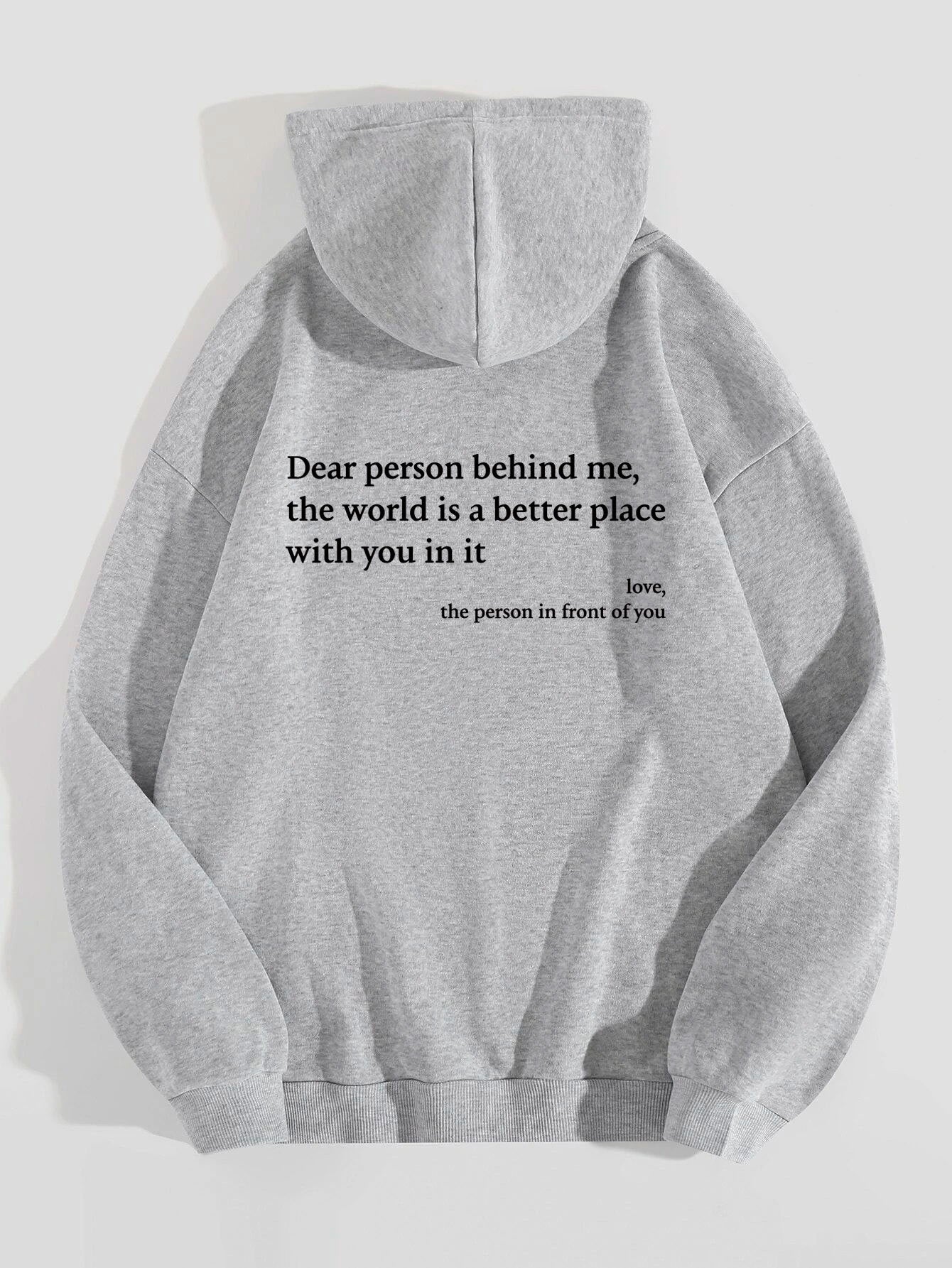 Women's Inspirational Message Hoodie – Cozy Kangaroo Pocket Pullover Sweatshirt