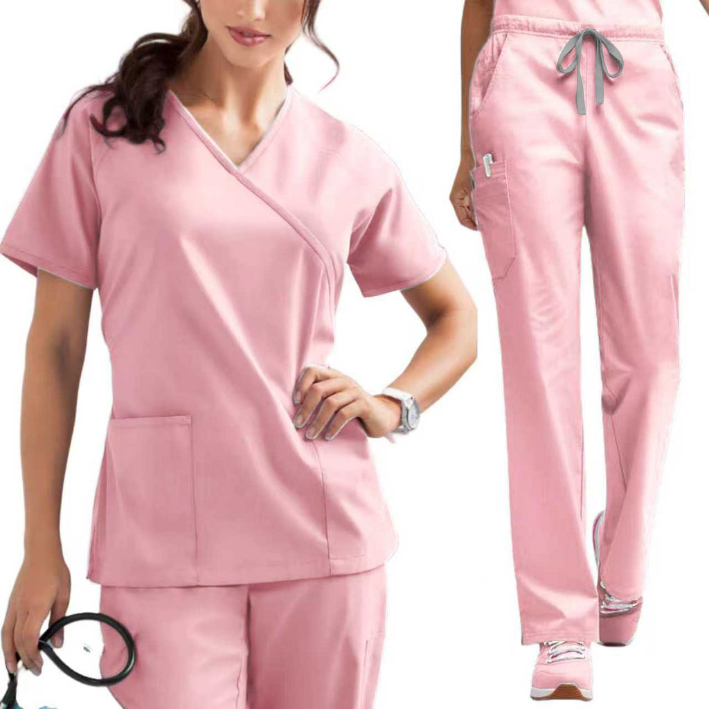 Unisex Medical Scrub Set – Moisture-Wicking Nurse & Clinic Uniform