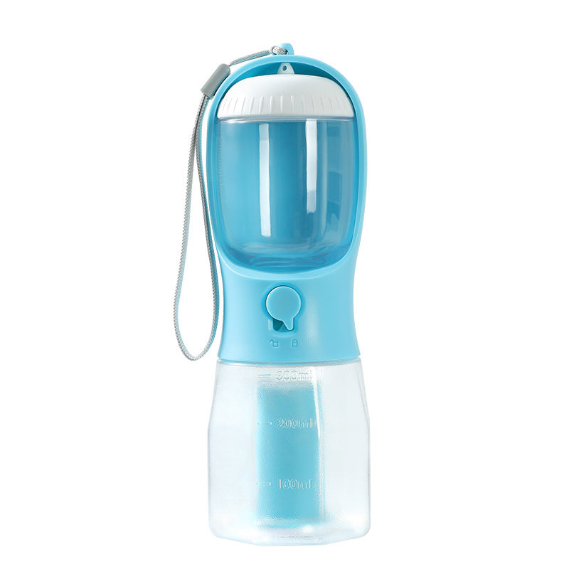 3-in-1 Portable Dog Water Bottle with Food & Waste Bag Compartment
