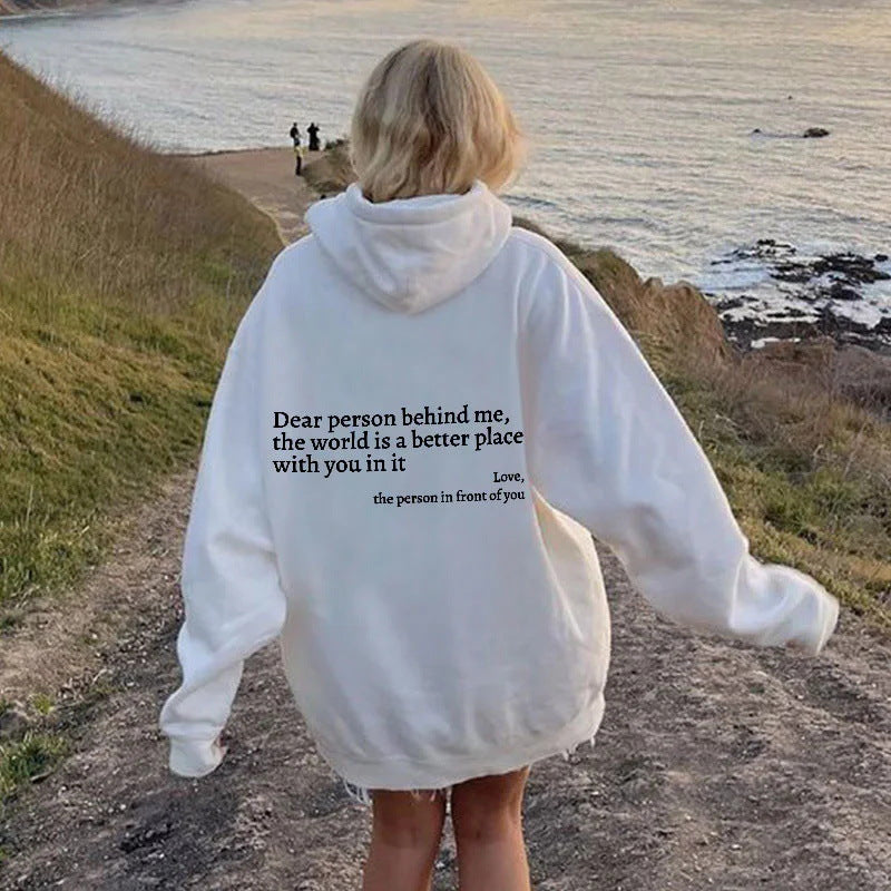 Women's Inspirational Message Hoodie – Cozy Kangaroo Pocket Pullover Sweatshirt