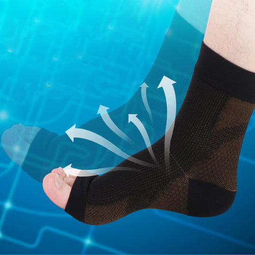 Anti-Fatigue Compression Foot Sleeves for Men & Women – Ankle Support Socks