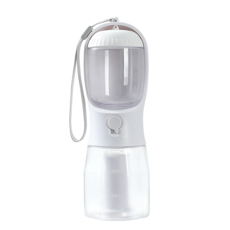 3-in-1 Portable Dog Water Bottle with Food & Waste Bag Compartment