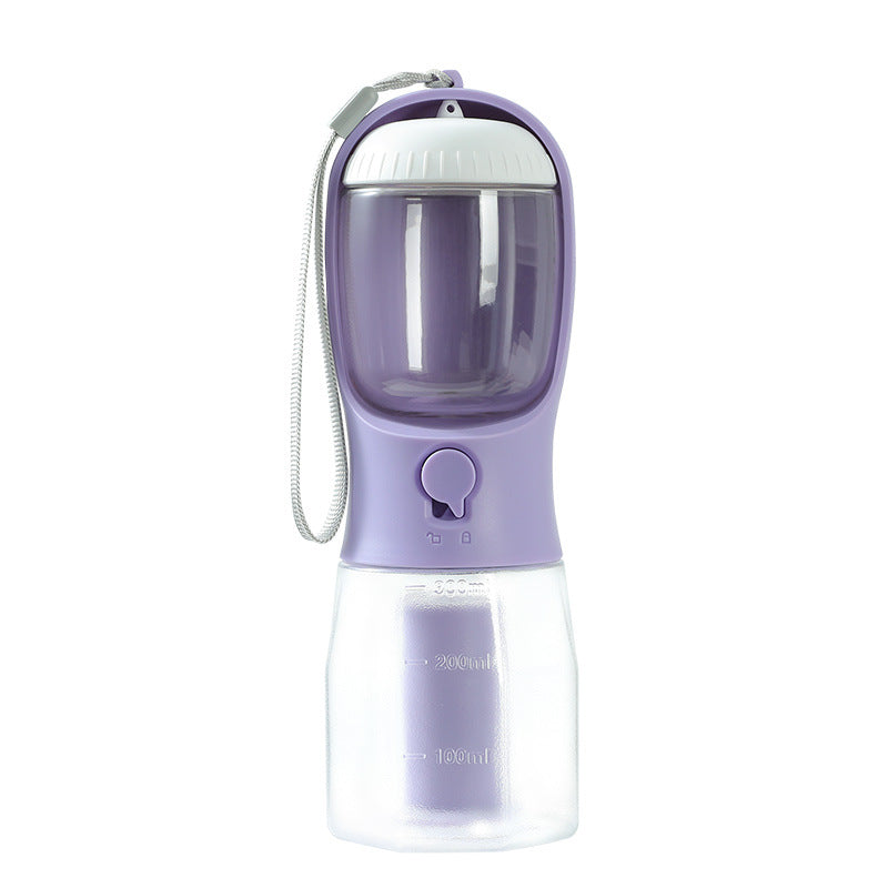 3-in-1 Portable Dog Water Bottle with Food & Waste Bag Compartment