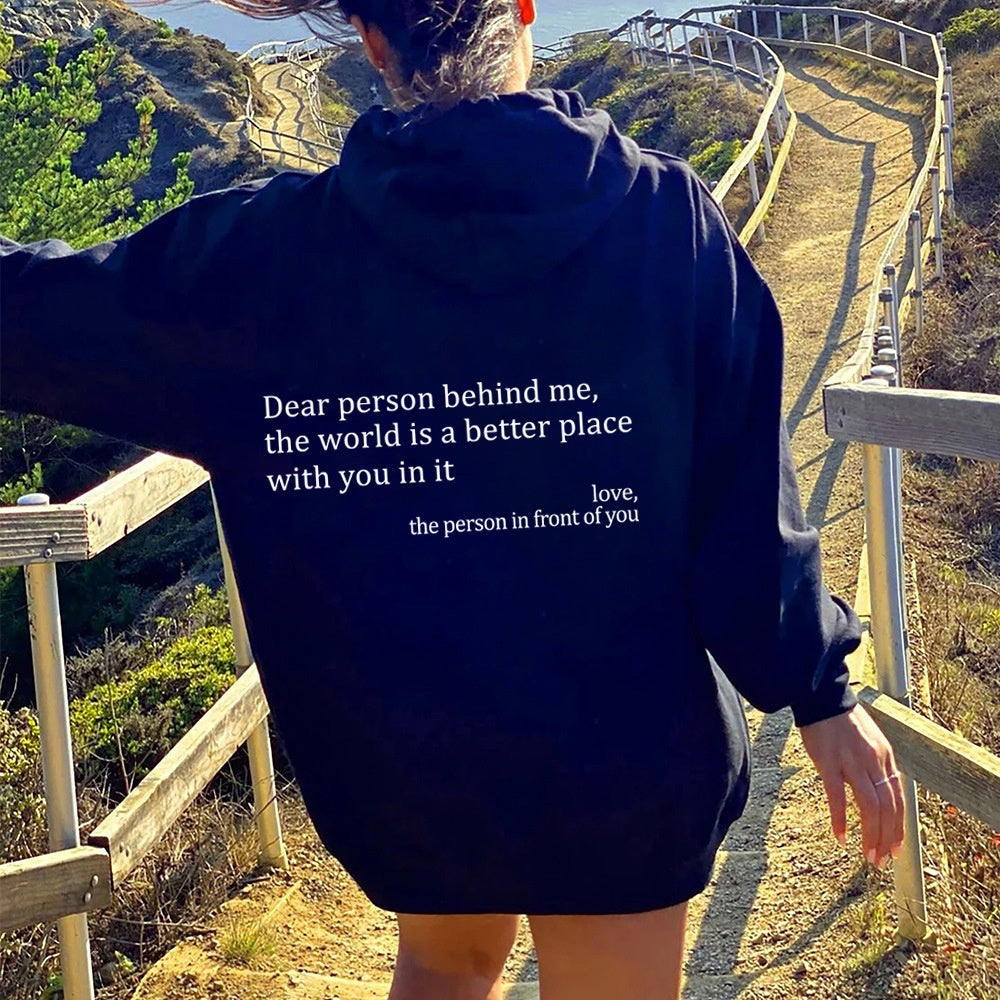 Women's Inspirational Message Hoodie – Cozy Kangaroo Pocket Pullover Sweatshirt