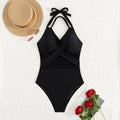 Women's Solid Color One-Piece Swimsuit
