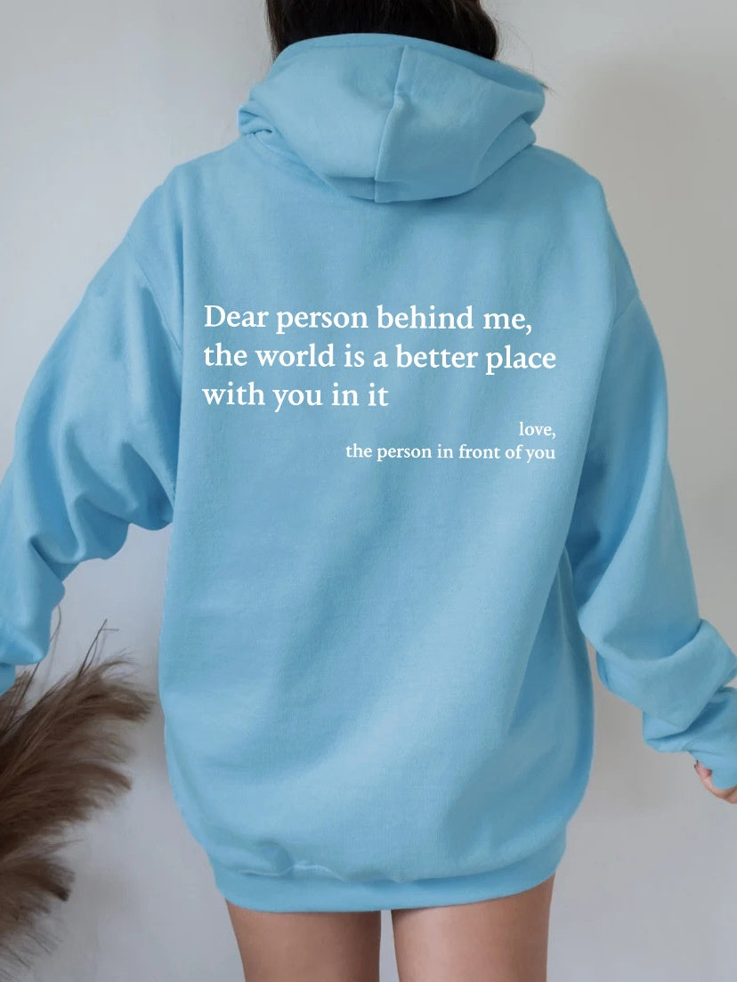 Women's Inspirational Message Hoodie – Cozy Kangaroo Pocket Pullover Sweatshirt