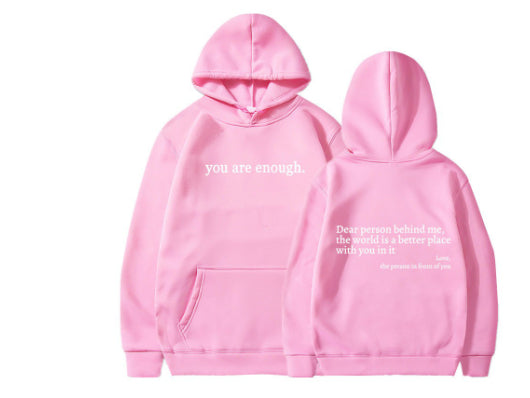 Women's Inspirational Message Hoodie – Cozy Kangaroo Pocket Pullover Sweatshirt