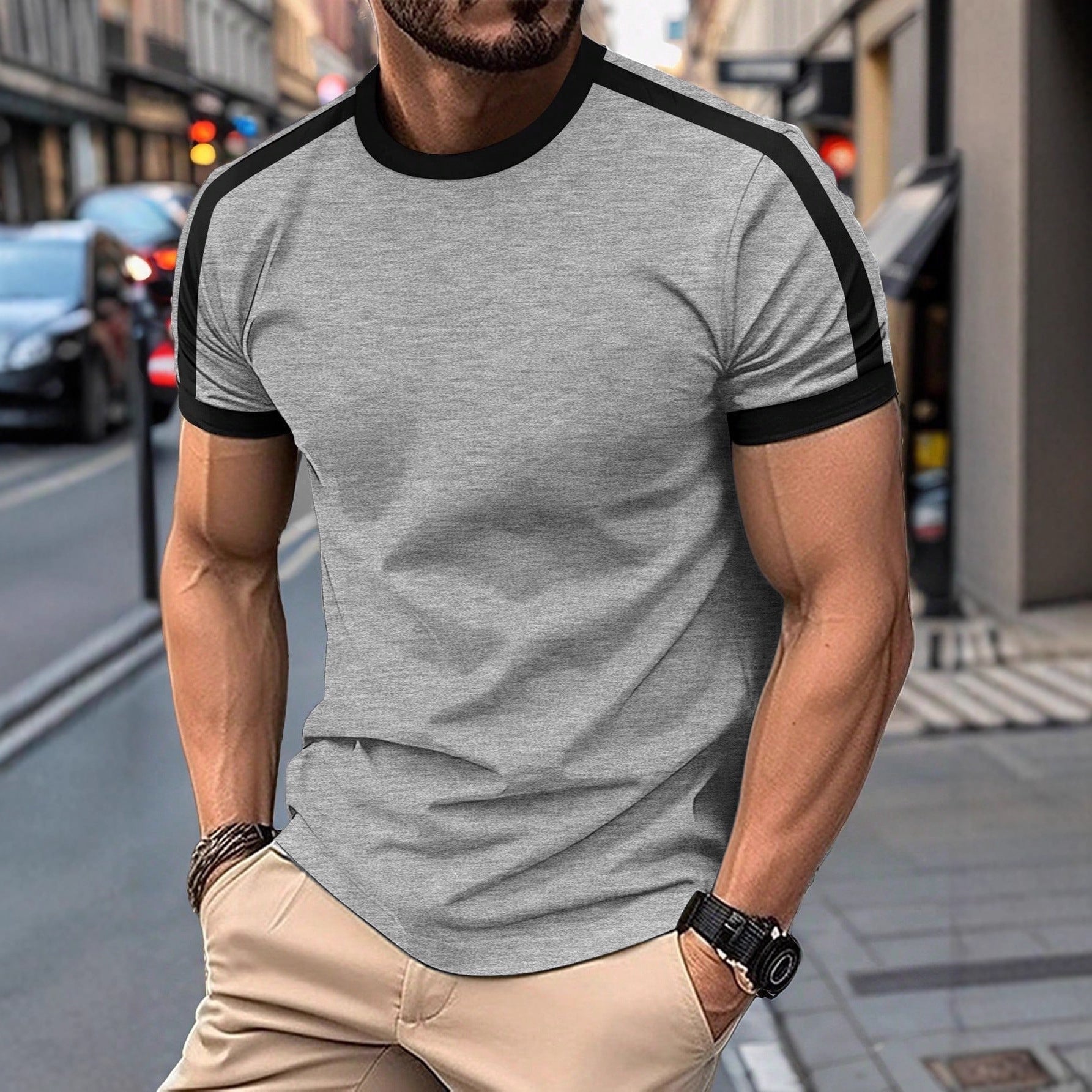 Men's Casual Mesh Sports T-Shirt – Breathable Short Sleeve Athletic Top