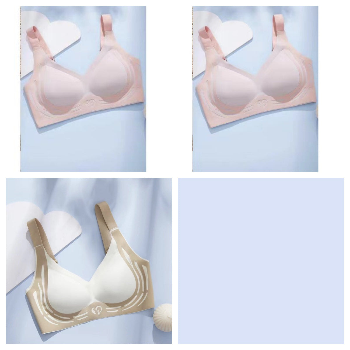 Women's Plus-Size Sports Bra – Adjustable Soft Support, Multi-Pack Options