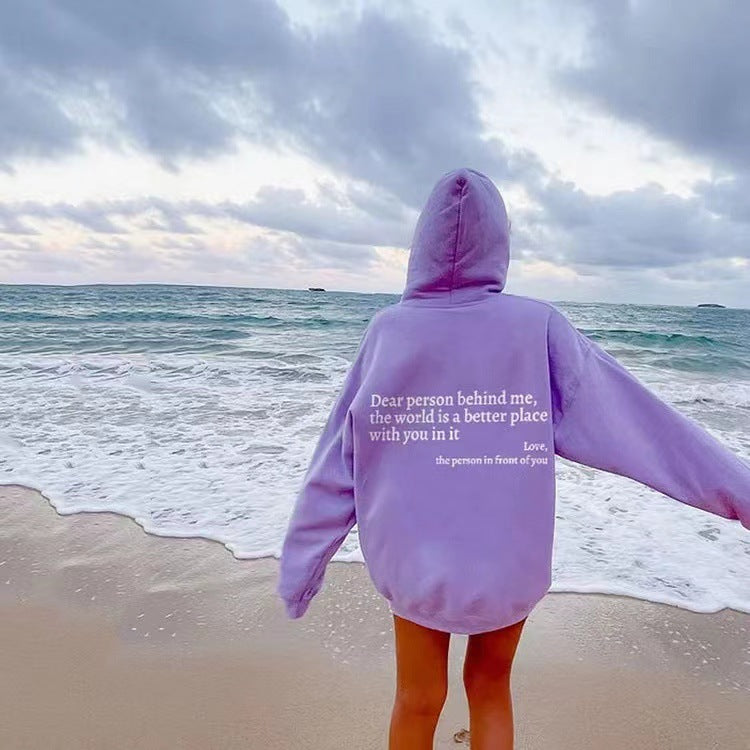 Women's Inspirational Message Hoodie – Cozy Kangaroo Pocket Pullover Sweatshirt